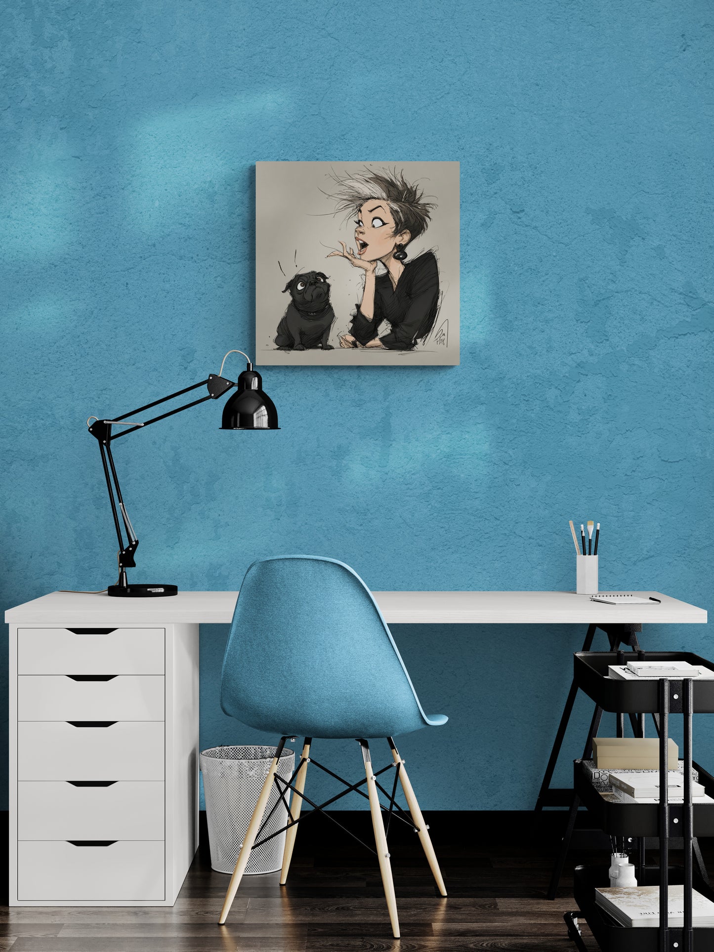 You & Your Fur Baby - Witty Caricature