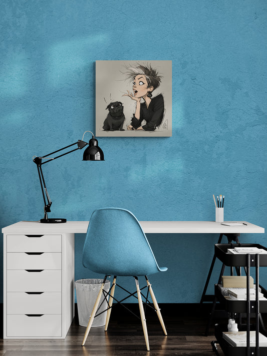 You & Your Fur Baby - Witty Caricature