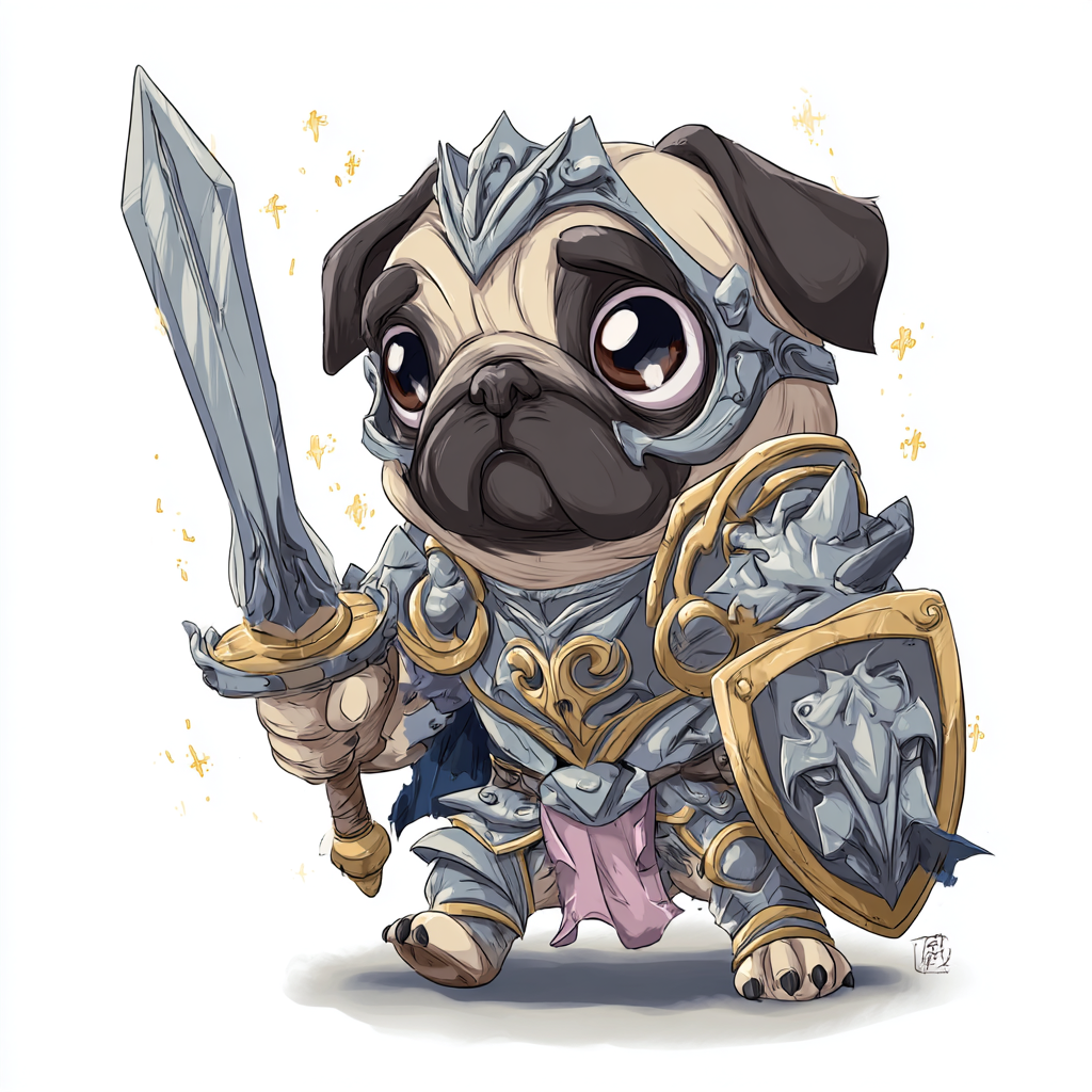 Gladiatorial Pug Portrait (Or Doggy Of Your Choice)