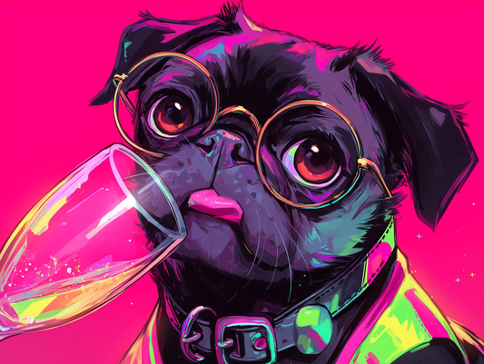 Abstract "Champagne" Pet Portrait